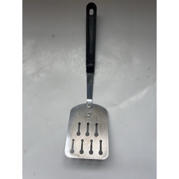 VTG EKCO Slotted Keyhole Spatula Turner Flipper Stainless Steel USA 10.5" Black - Picture 7 of 9